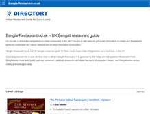Tablet Screenshot of bangla-restaurant.co.uk